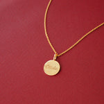 Organic Coin Pendant 9k Gold - Zohreh V. Jewellery