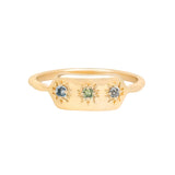 Personalised Starburst Ring 9k Gold