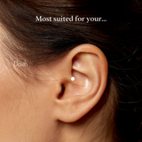 Diamond Pavé Daith Hoop 9k White Gold
