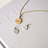 Organic Coin Pendant 9k Gold - Zohreh V. Jewellery