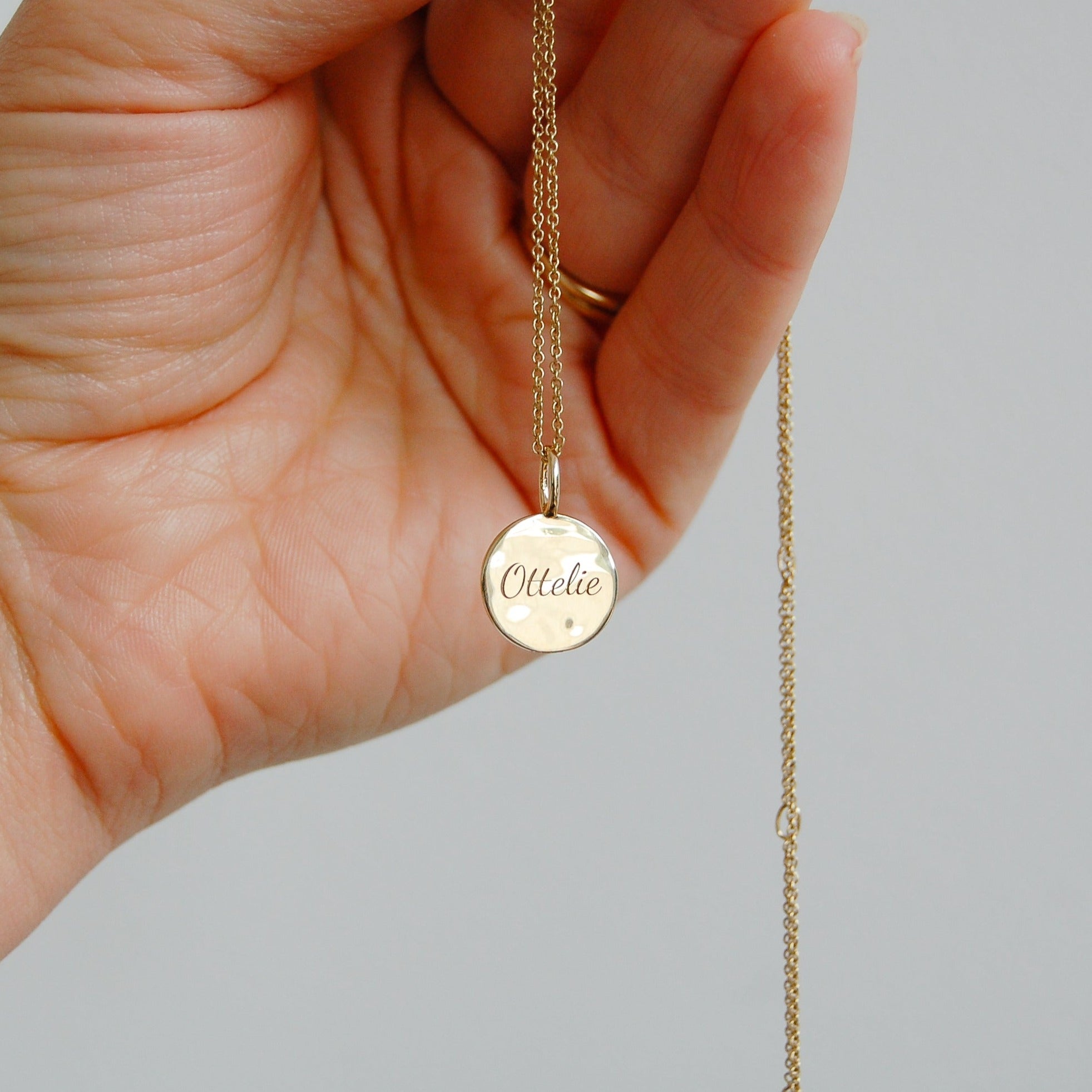 Organic Coin Pendant 9k Gold - Zohreh V. Jewellery