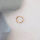 Twisted Huggie Hoop Earring Pair 9k Gold