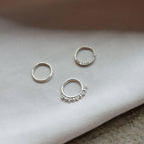 three daith hoops