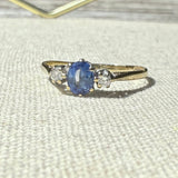 9kt Gold Sapphire & Diamond Vintage Ring