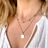 Organic Coin Pendant 9k Gold - Zohreh V. Jewellery