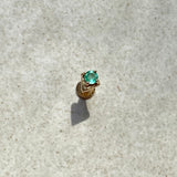 Emerald Arrow Flat Back Earring 9k Gold