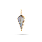Labradorite Rhombus 9k gold white background