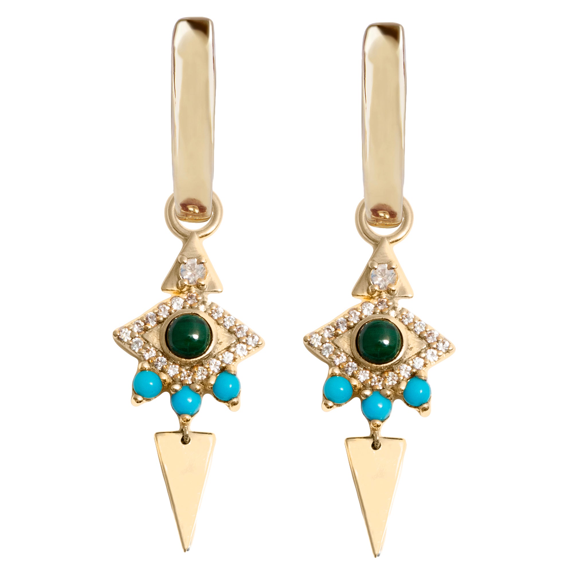 Evil Eye Hoop earring white background