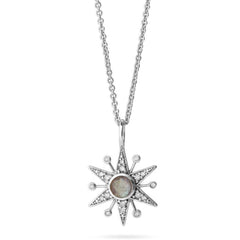 Limited edition star necklace white gold white background