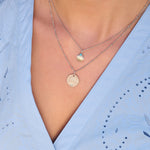 summer silver pendants on model