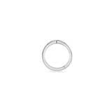 solid white gold piercing hoop