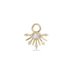 Sunburst Earring charm solid gold