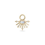 Sunburst Earring charm solid gold