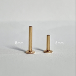 image of the post lengths available for flat backs earrings