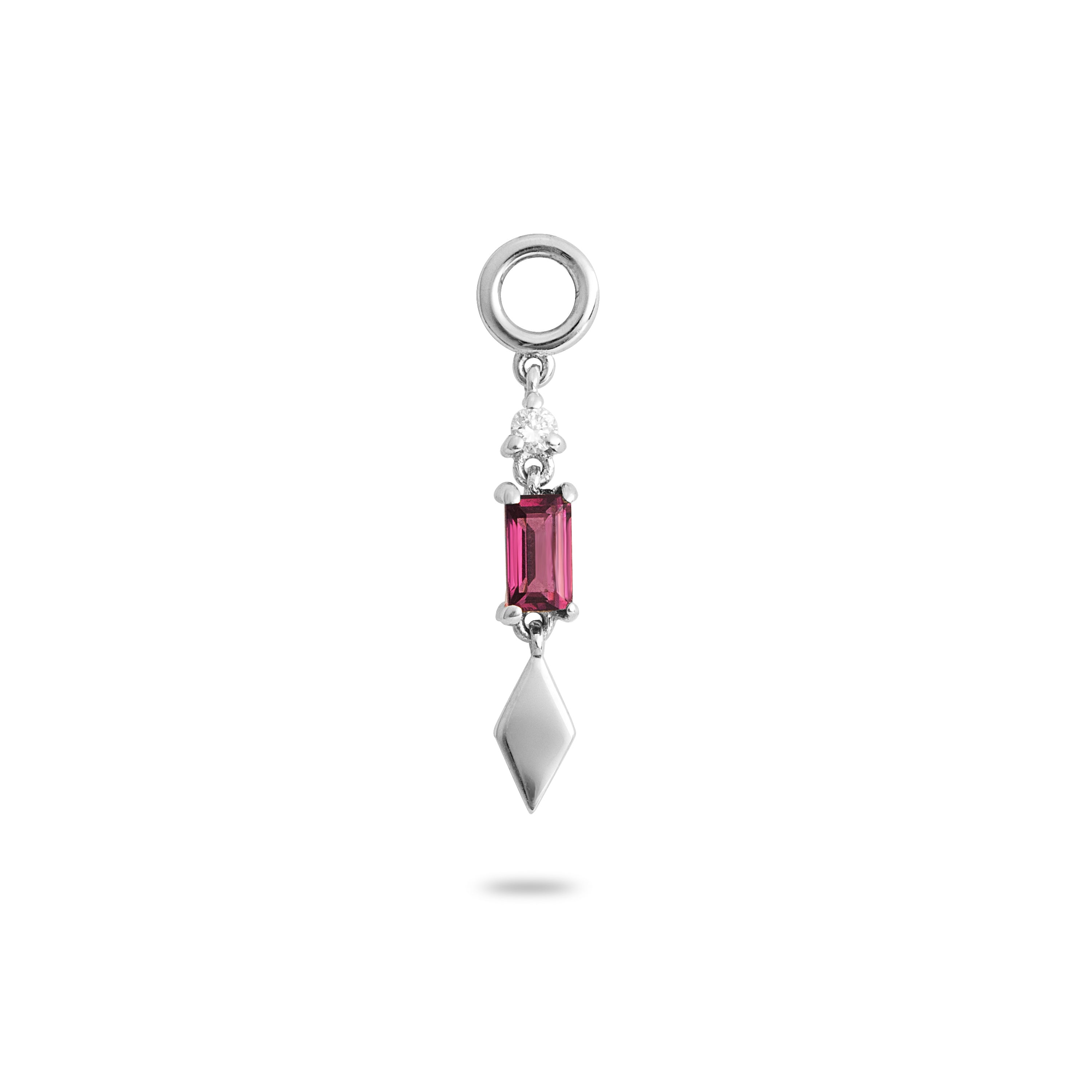 rhodolite garnet earring charm