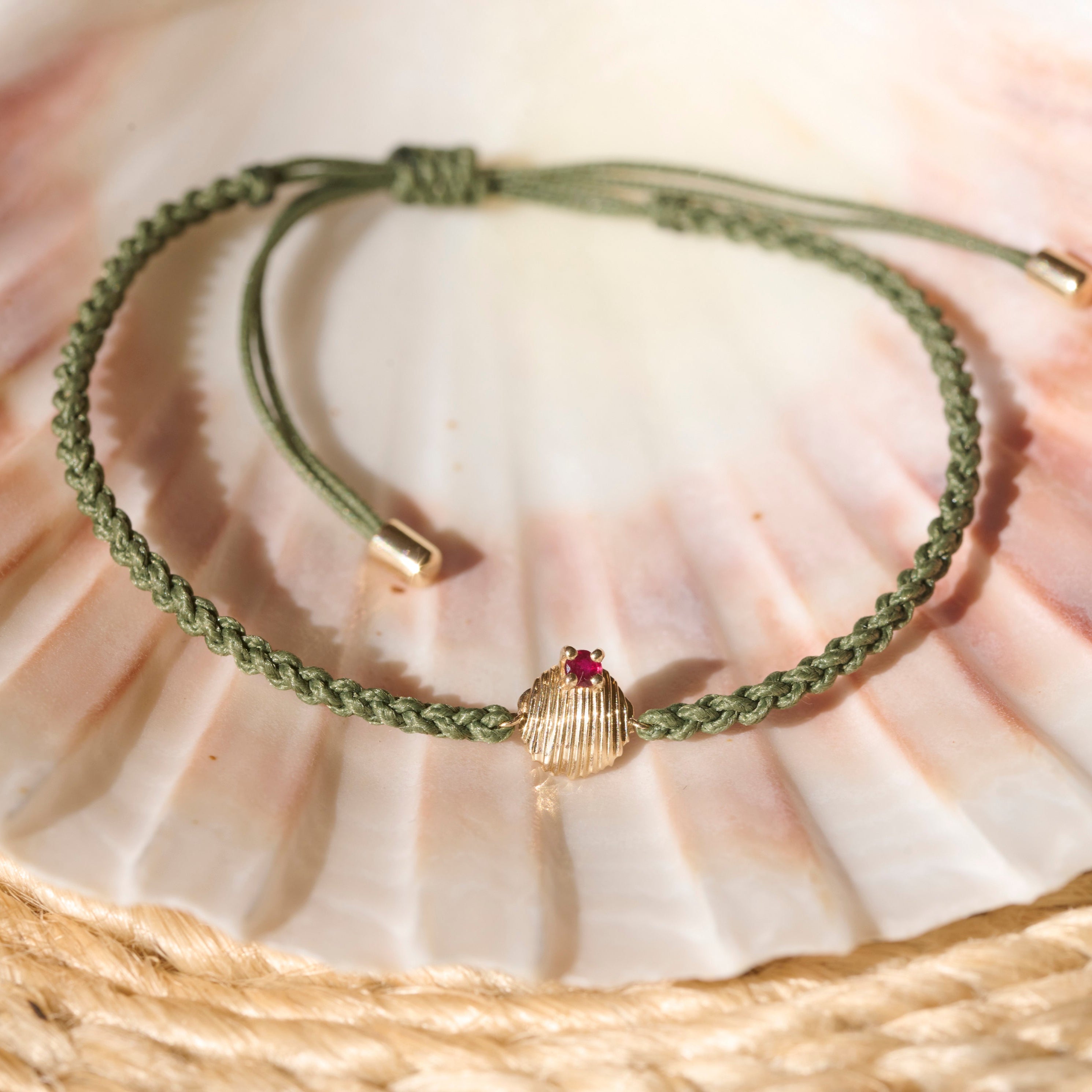 shell bracelet on shell