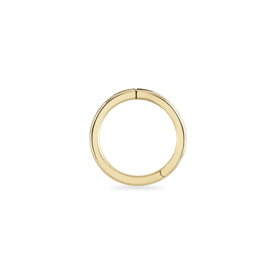 single seamless Earring hoop in 9k Gold