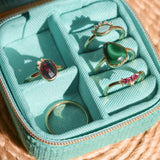Malachite Pebble Ring 9k Gold