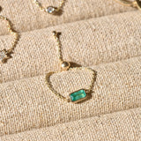 Emerald Adjustable Chain Ring 9k Gold