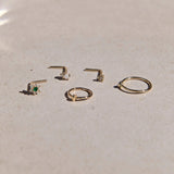 Diamond Triangle Nose Stud 9k Gold