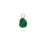 Malachite Pebble Earring Charm 9k Gold