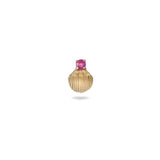 Ruby Shell Flat Back Earring 9k Gold