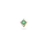 Emerald Arrow Flat Back Earring 9k Gold