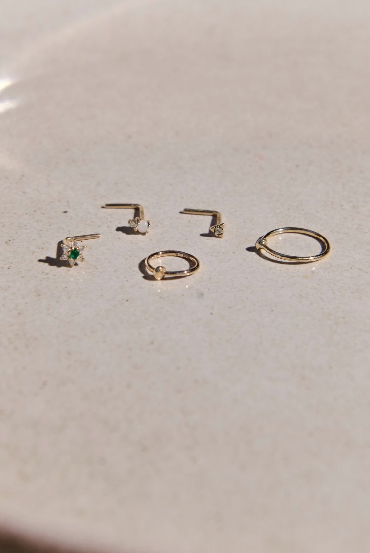 <p><small>new in</small></p>nose piercing