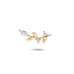 solid gold leaf flat back