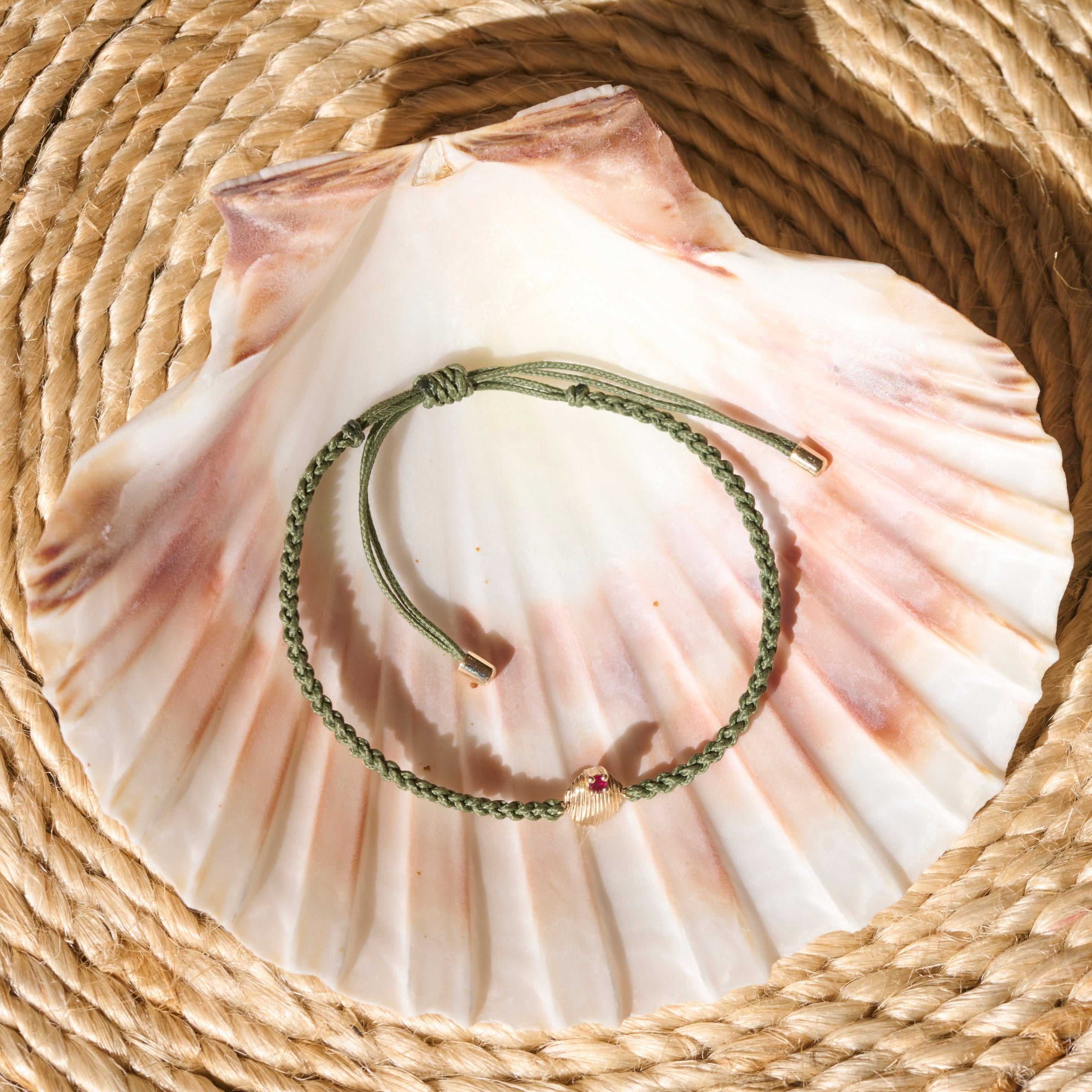 green shell friendship bracelet
