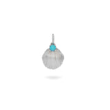 Turquoise Shell Pendant Sterling Silver