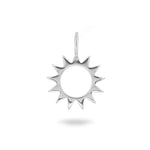 silhouette star pendant sterling silver white background