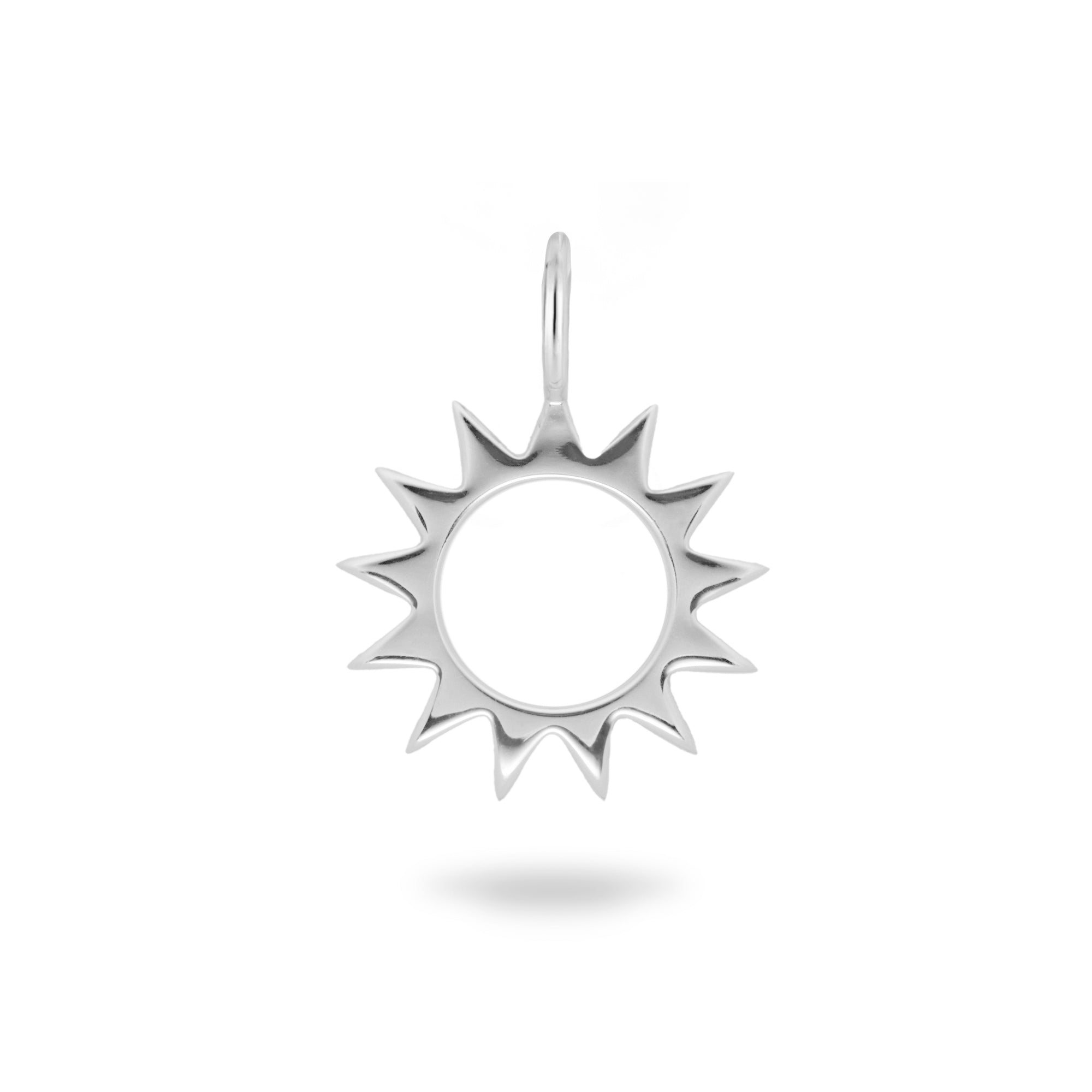 silhouette star pendant sterling silver white background