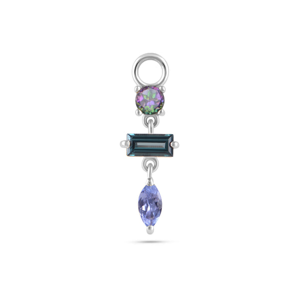 Limited Edition Mystic Topaz & Tanzanite Shapes Earring Charm Sterling Silver