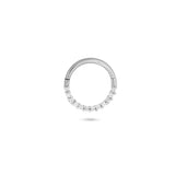 Diamond Pavé Daith Hoop 9k White Gold