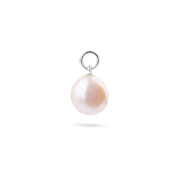 image of sterling silver baroque pearl earring charm