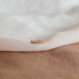 Mini Diamond Eternity Seamless Huggie Hoop Earring 9k Gold