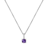 Mini Birthstone Pendant Sterling Silver