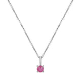Mini Birthstone Pendant Sterling Silver