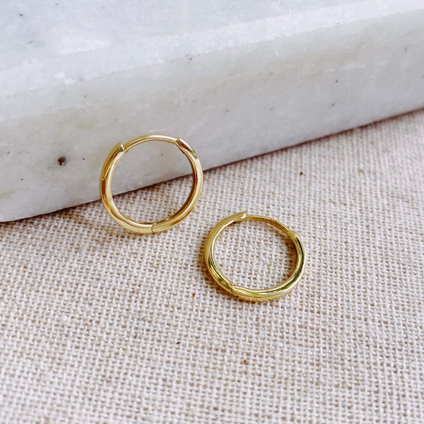 Solid gold sale endless hoop earrings