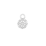 Zohreh Coin Earring Charm Sterling Silver on white background