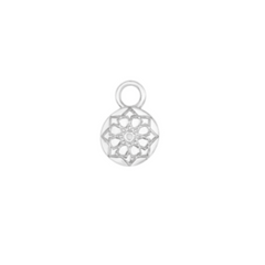 Zohreh Coin Earring Charm Sterling Silver on white background