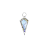 Labradorite Rhombus Earring Charm Sterling Silver