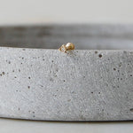 Triangle flat back earring on stone dish