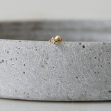 Triangle flat back earring on stone dish