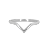 Wishbone Ring Sterling Silver on white background