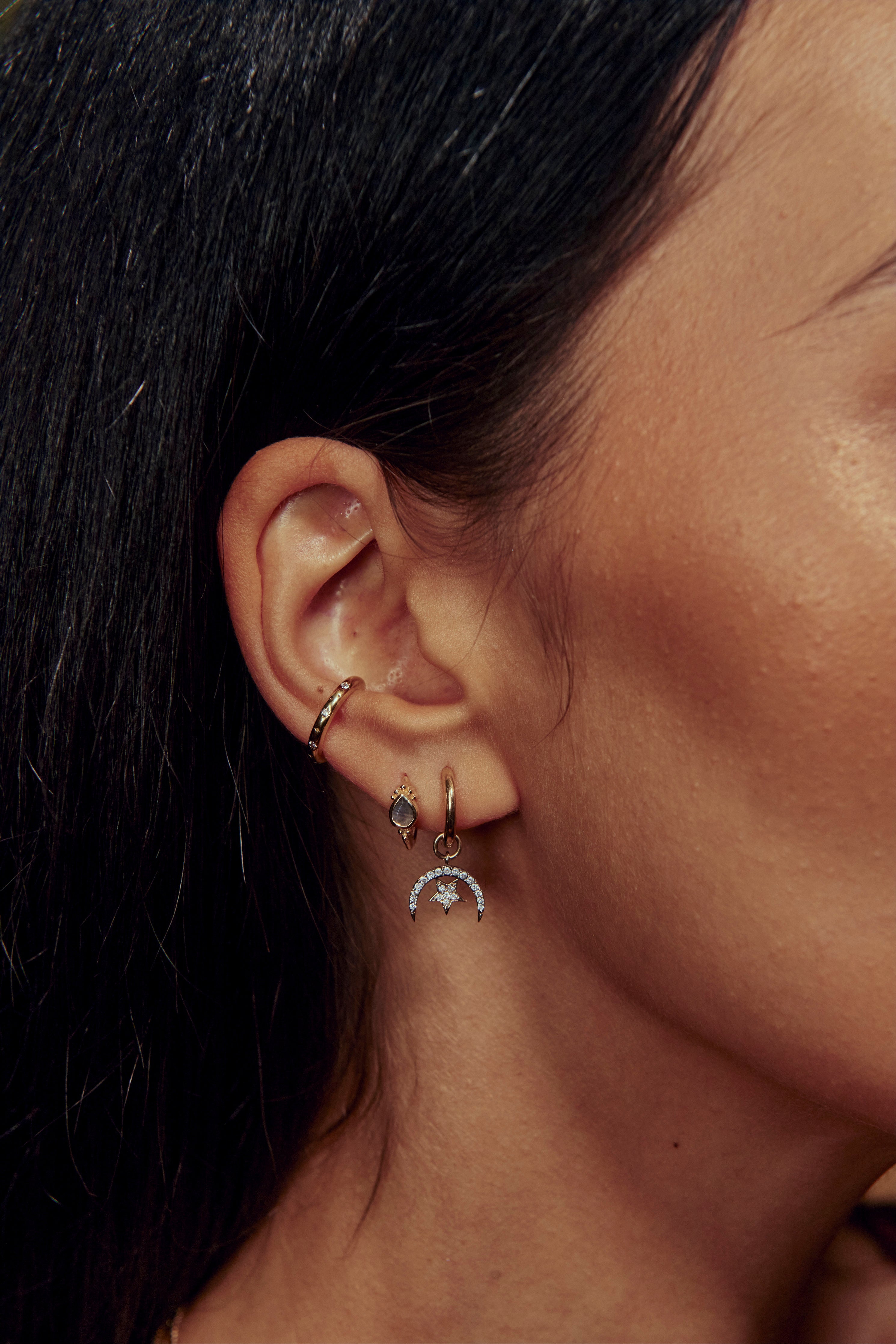 How to Style Your Ear Stack with Solid Gold Piercing Jewellery