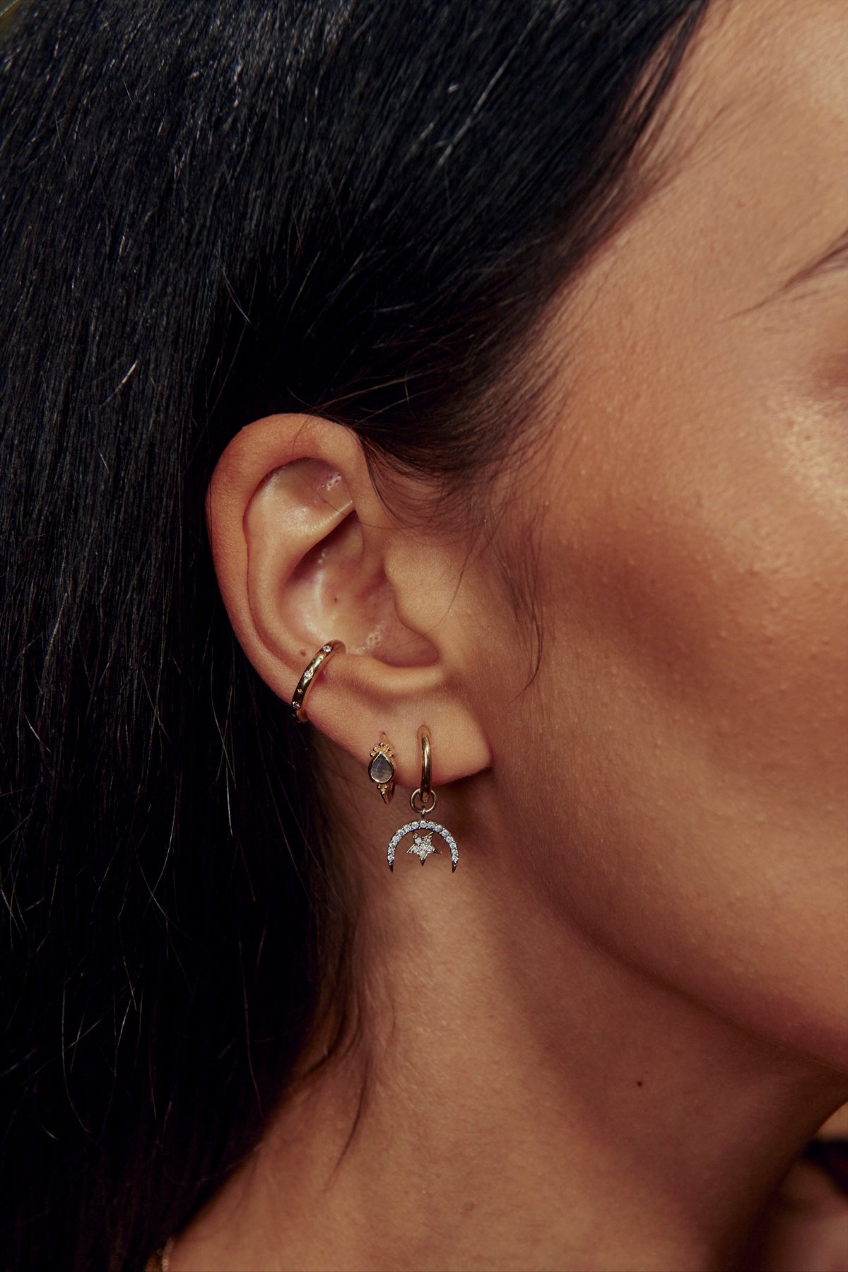 How to Style Your Ear Stack with Solid Gold Piercing Jewellery
