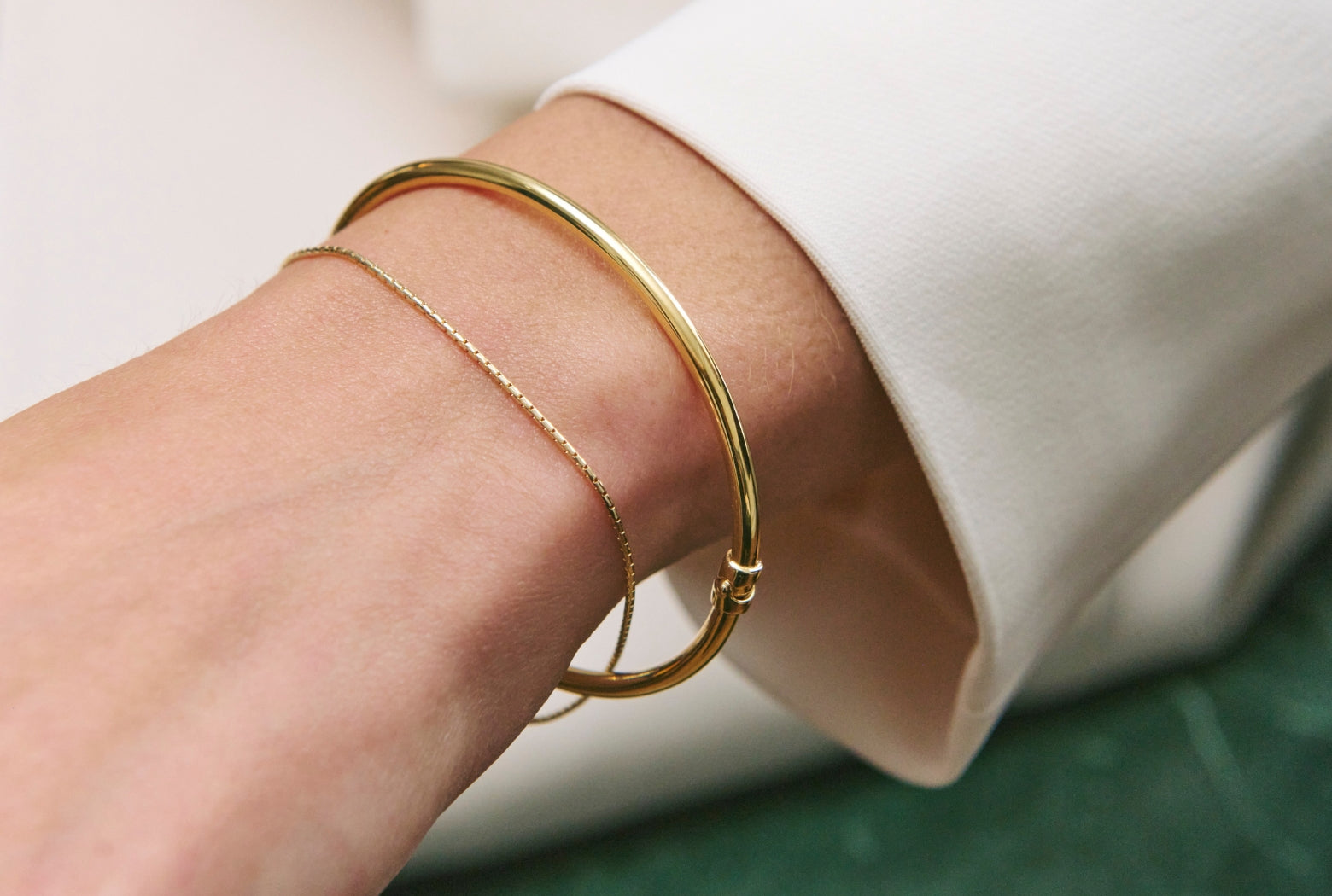 solid gold and sterling silver bracelets
