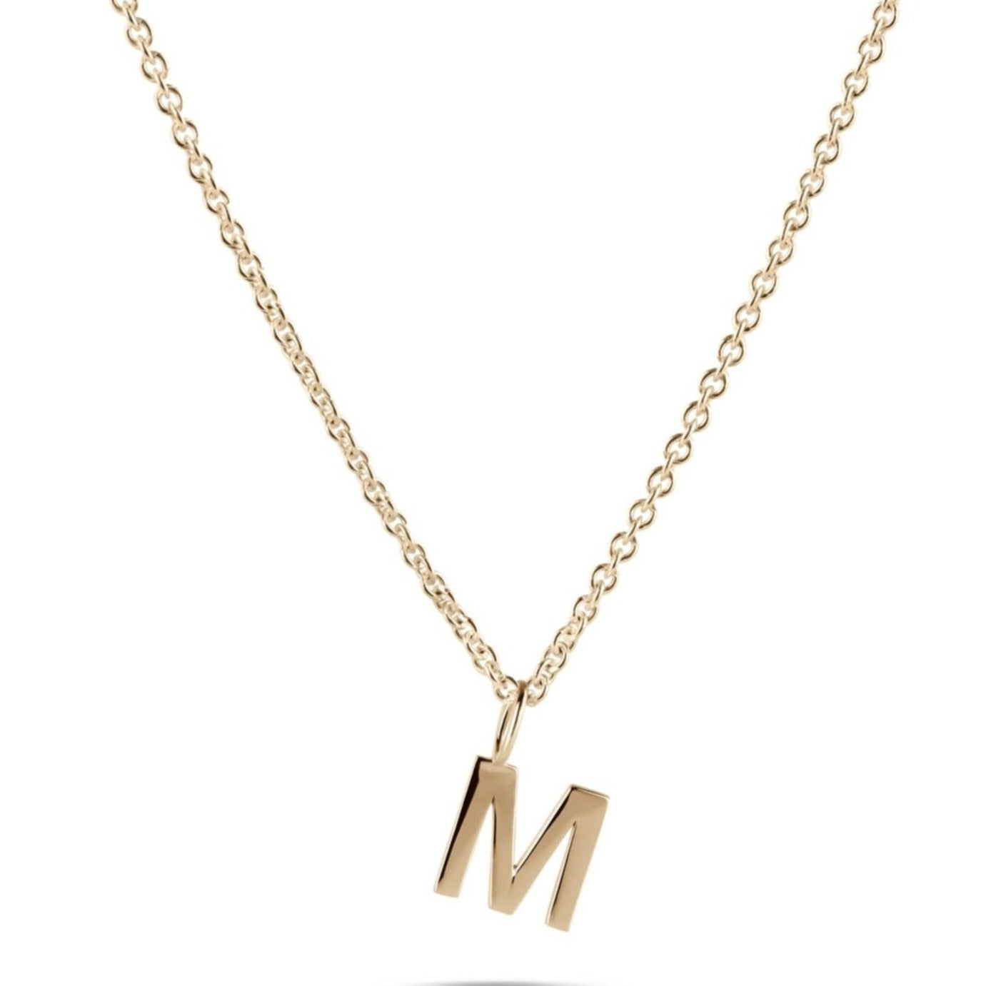 Initial Letter Necklace 9k Gold